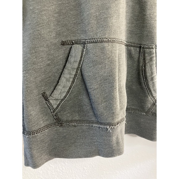 Vintage Y2k Hollister Hoodie Womens Medium Gray Embroidered Sweatshirt 2000s - Picture 3 of 6